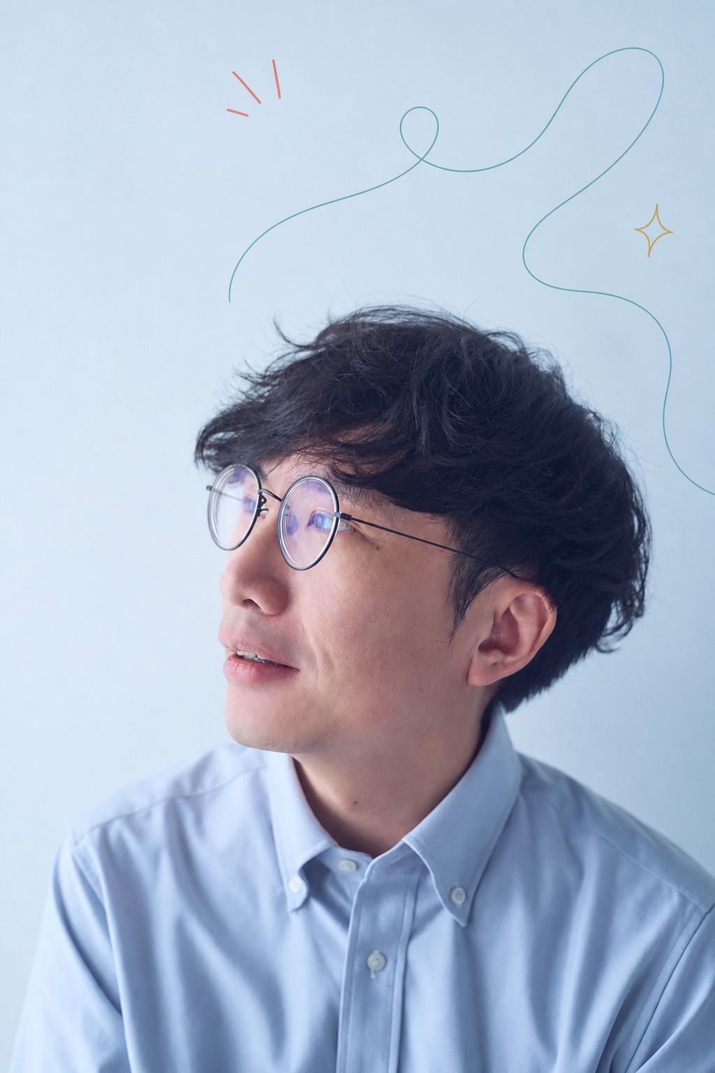 白光創作創辦人及總監謝偉倫的半身人像